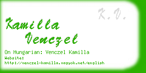 kamilla venczel business card